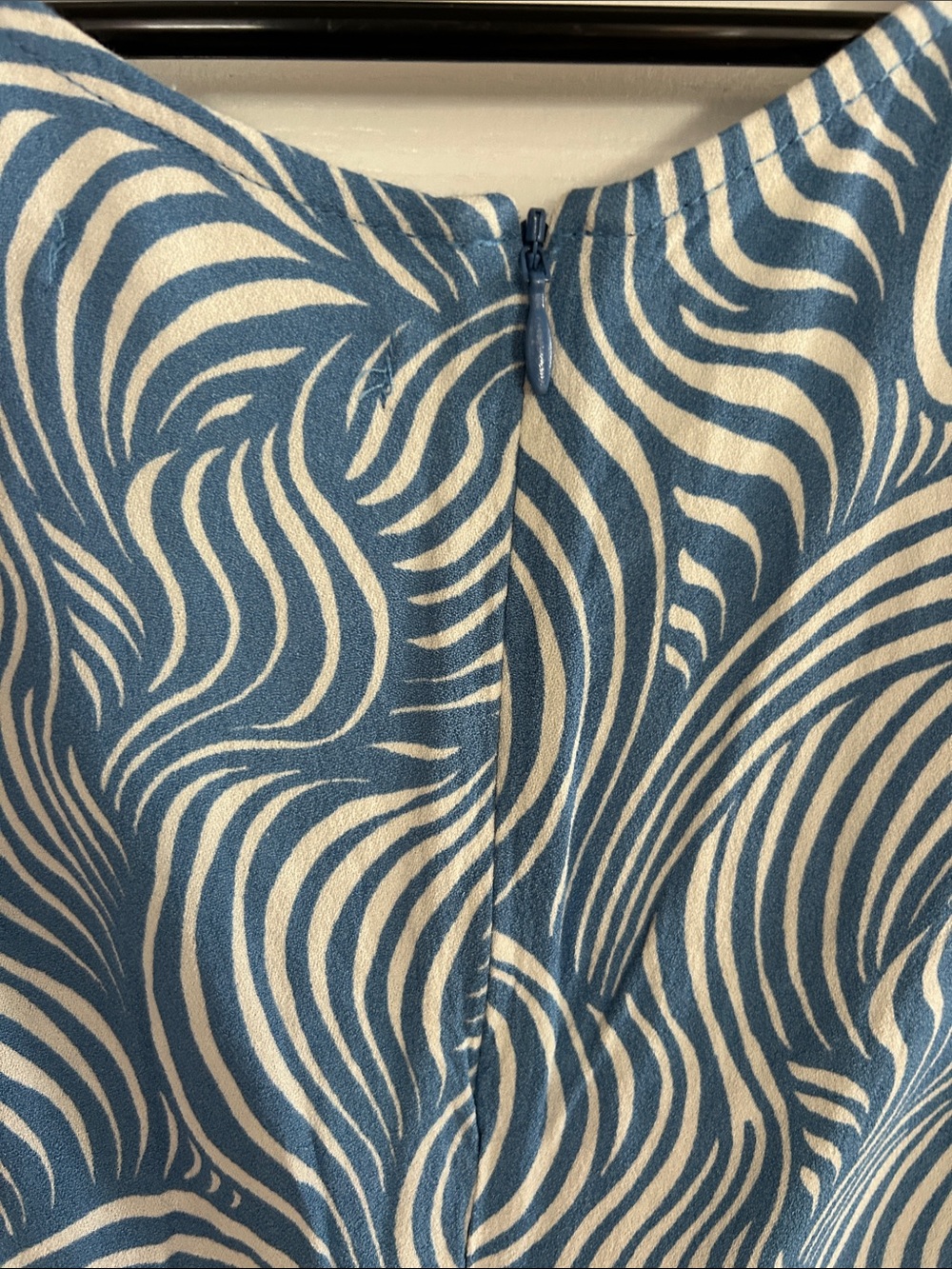 Reformation Blue & White Swirl Print Dress - Picture 4 of 5